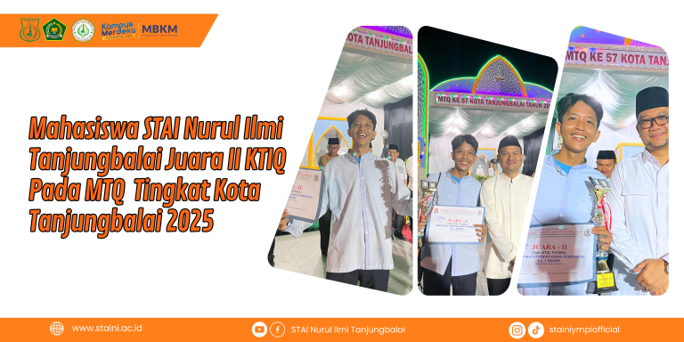 Mahasiswa STAI Nurul Ilmi Tanjungbalai Kembali Raih Prestasi Juara 2 KTIQ di MTQ Kota Tanjungbalai 2025