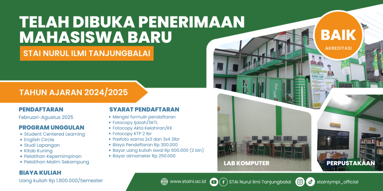 Telah Dibuka Penerimaan Mahasiswa Baru Tahun Ajaran 2024/2025